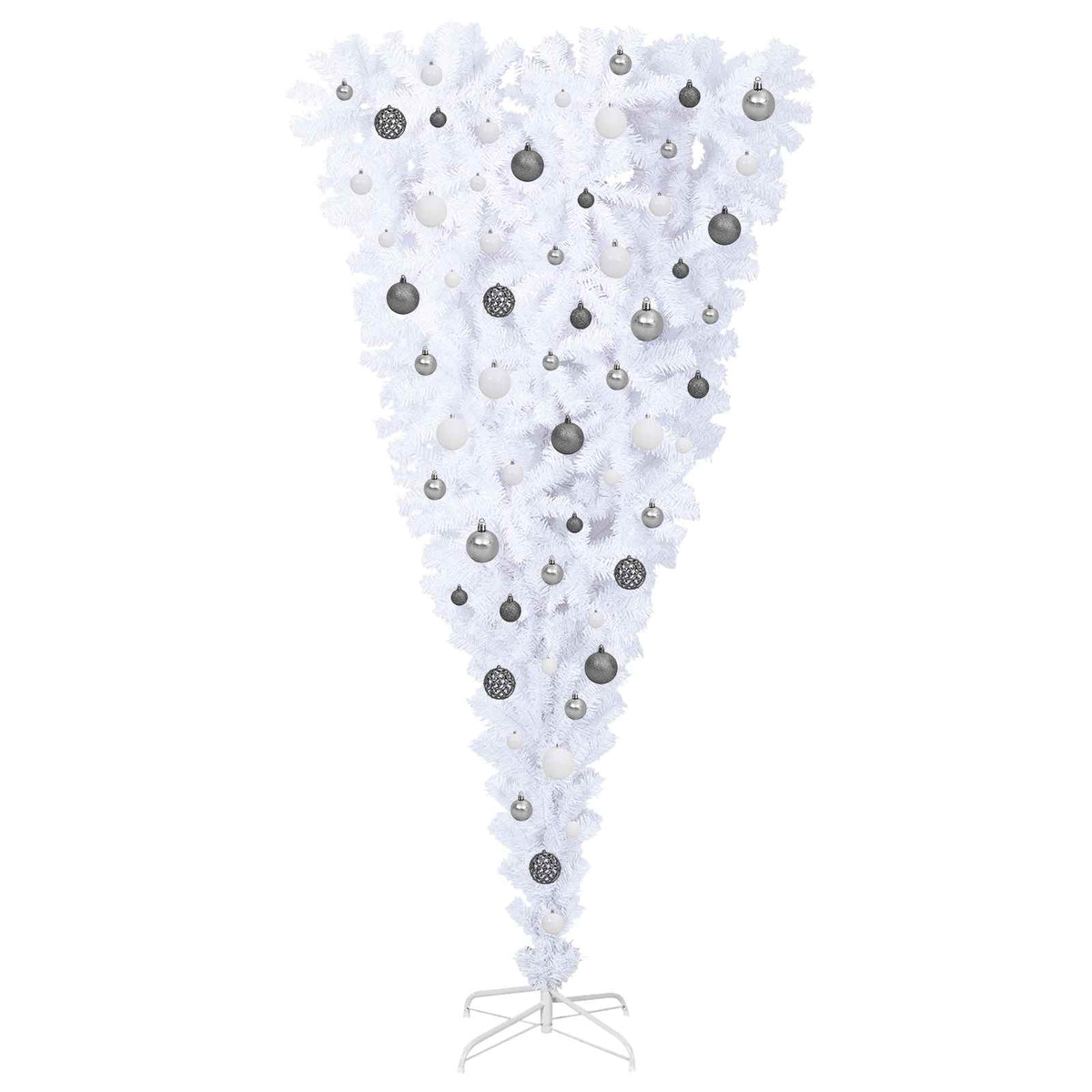 Artificial Christmas Tree with Stand White 180 cm PVC and Steel