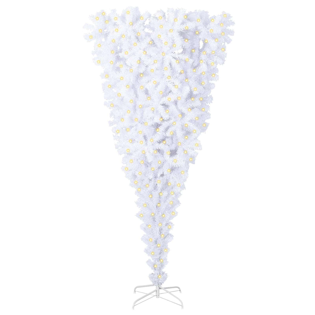 Artificial Christmas Tree with Stand White 210 cm PVC and Steel