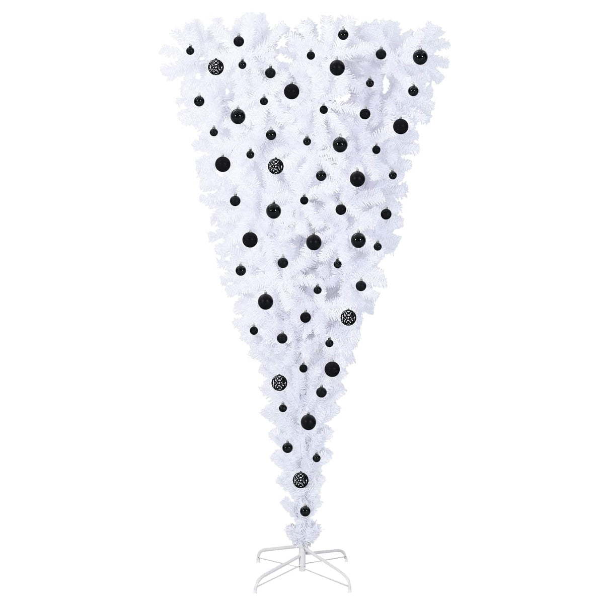 Artificial Christmas Tree with Stand White 210 cm PVC and Steel