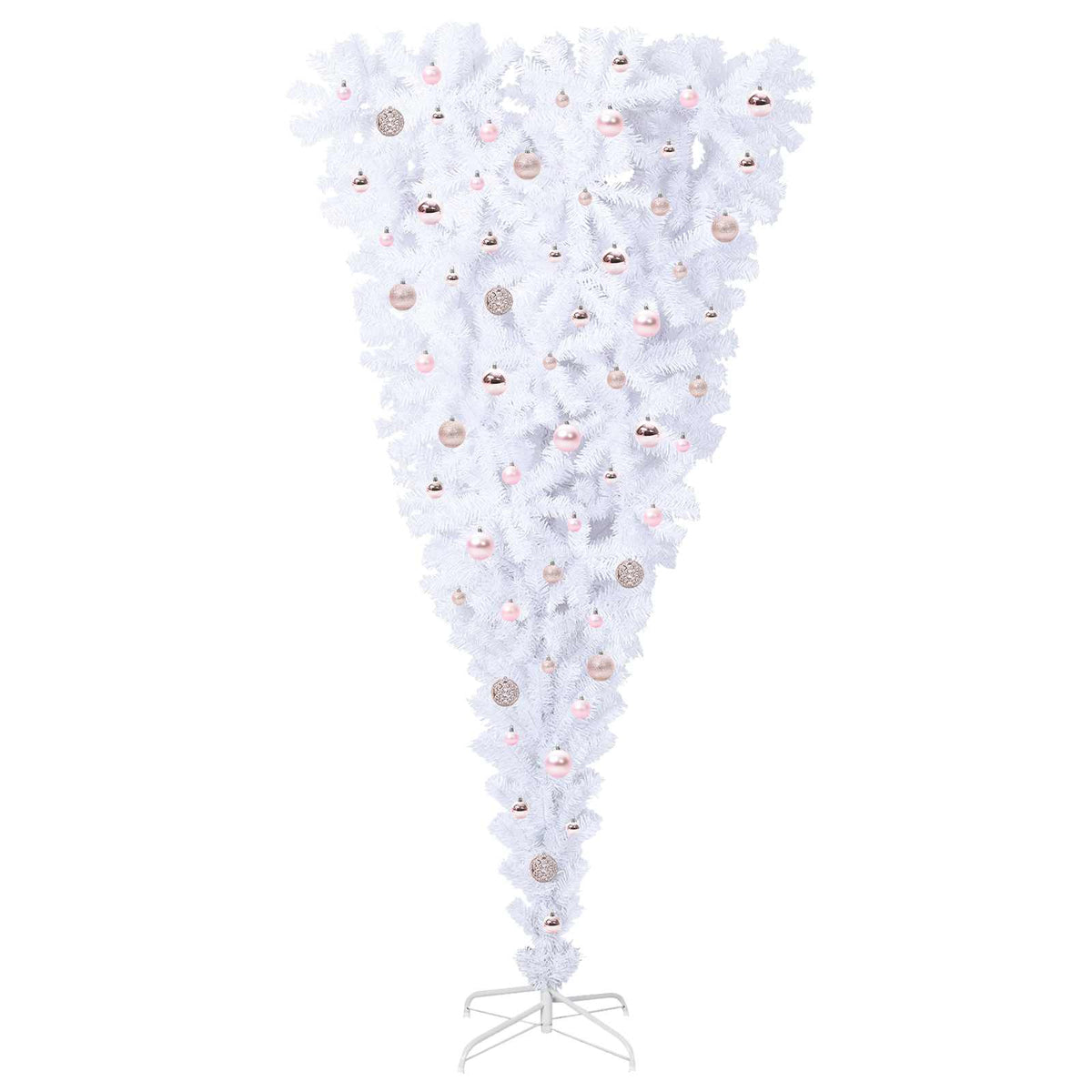Artificial Christmas Tree with Stand White 210 cm PVC and Steel