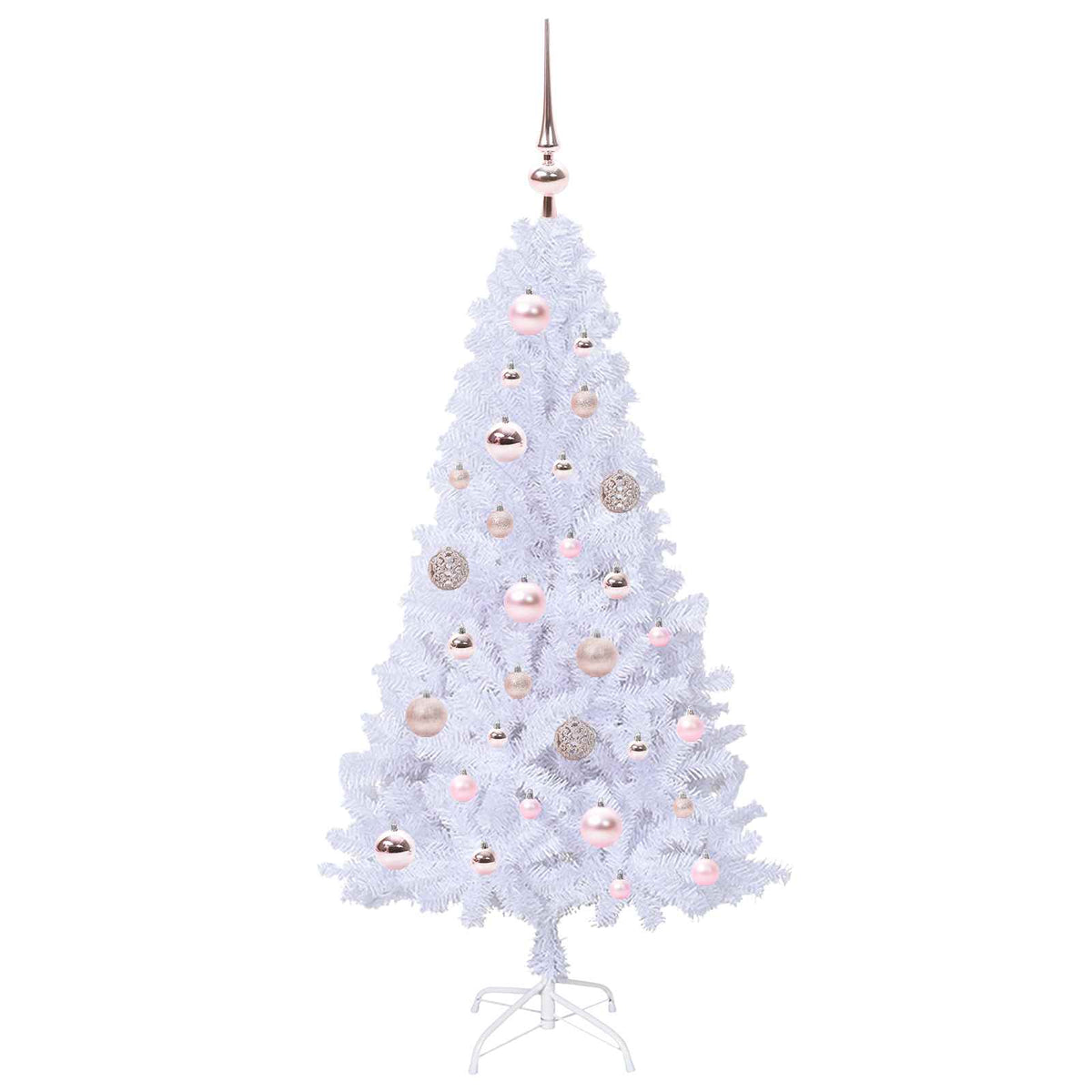 Artificial Christmas Tree White 120 cm PVC and Steel