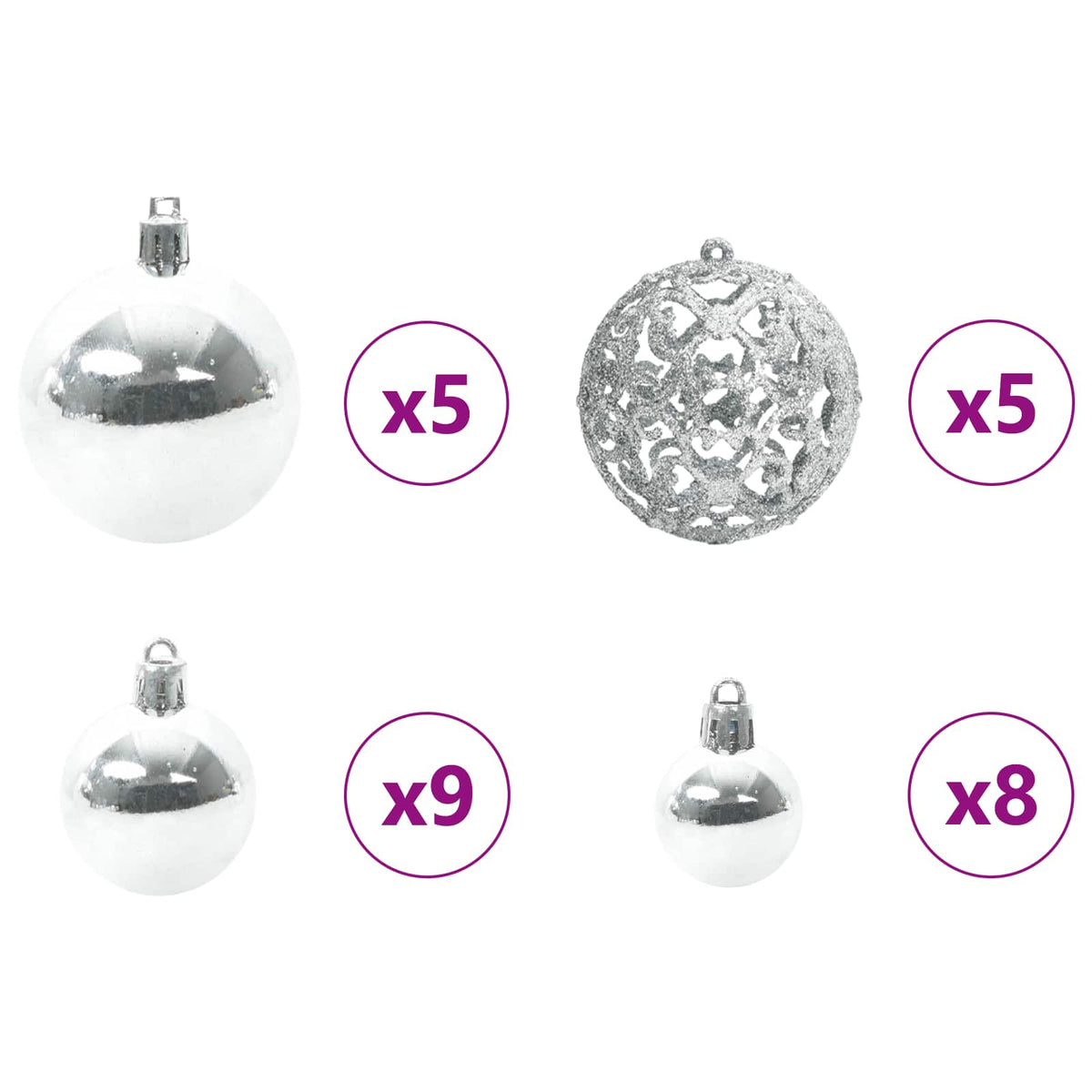 Artificial Christmas Tree White 120 cm PVC and Steel