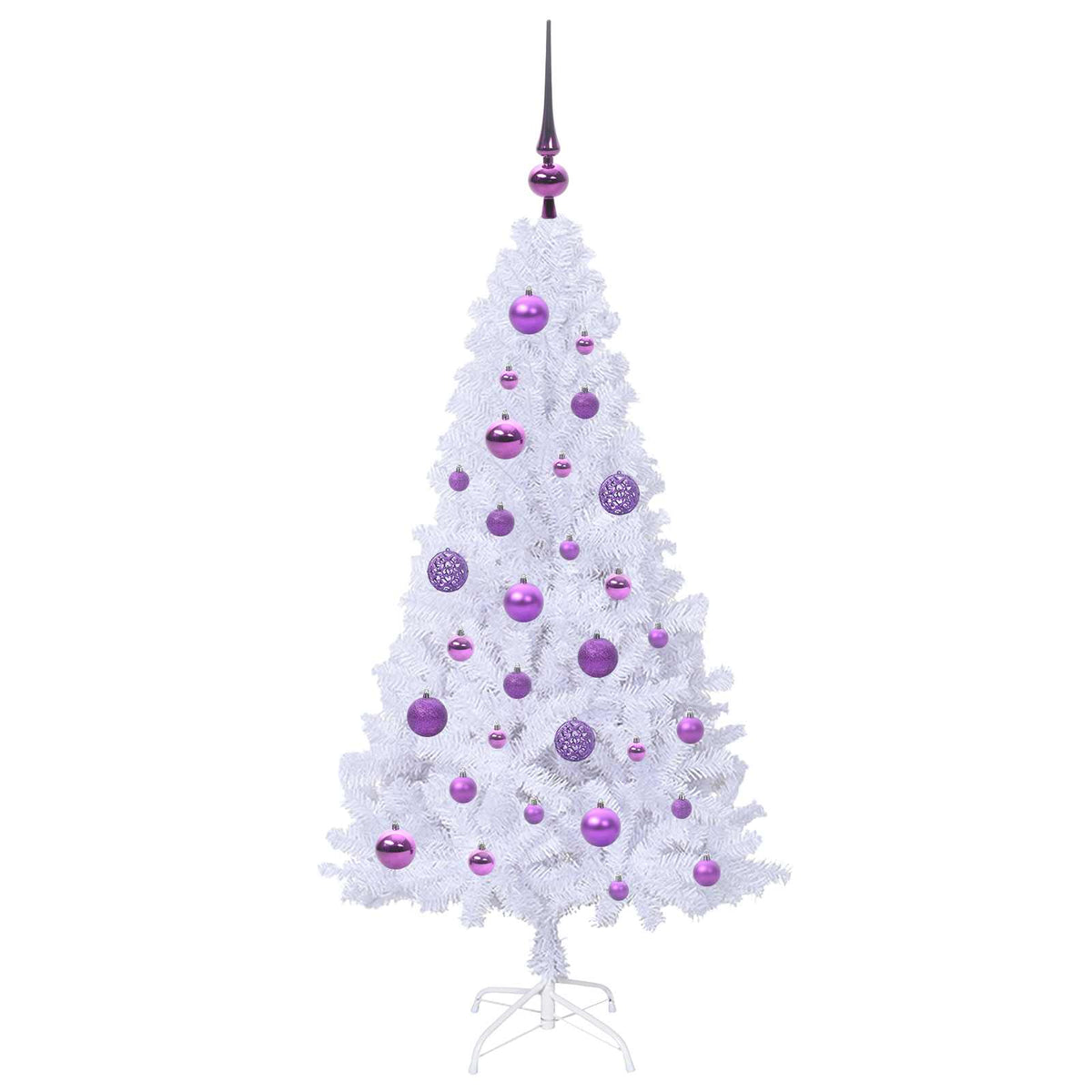 Artificial Christmas Tree White 120 cm PVC and Steel