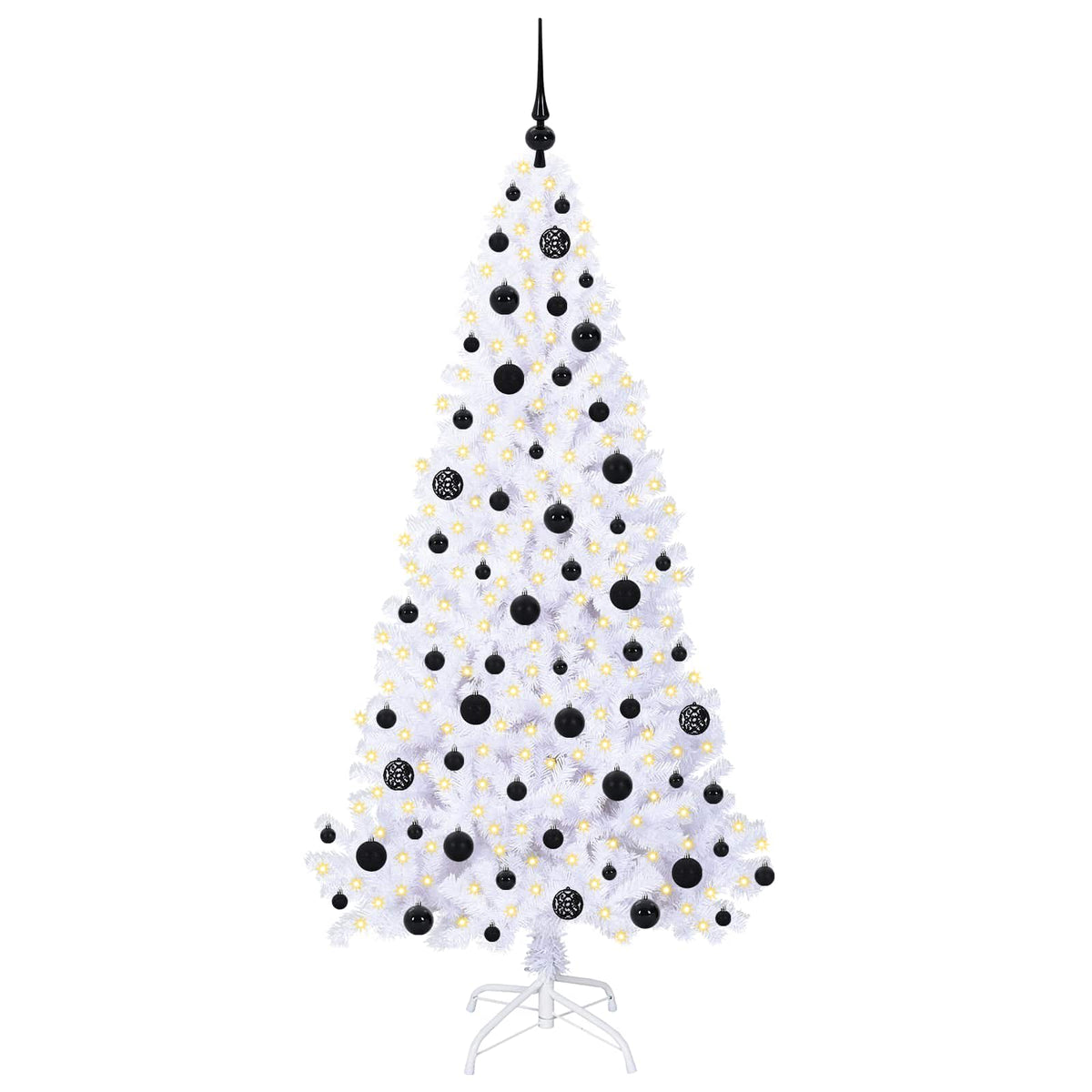 Artificial Christmas Tree with Stand White 180 cm PVC and Steel