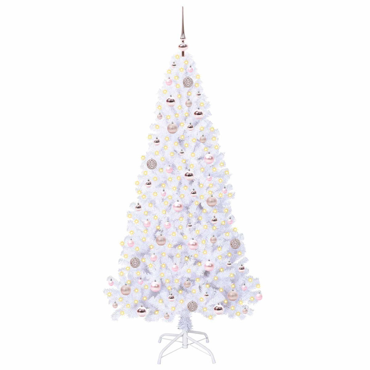 Artificial Christmas Tree with Stand White 180 cm PVC and Steel
