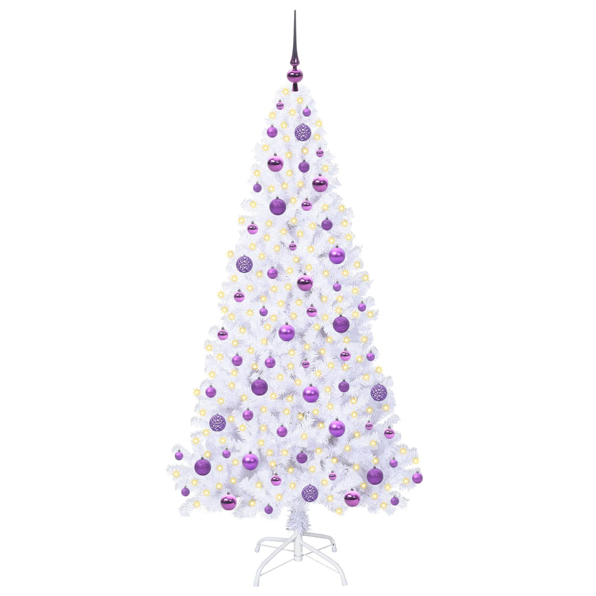 Artificial Christmas Tree with Stand White 180 cm PVC and Steel