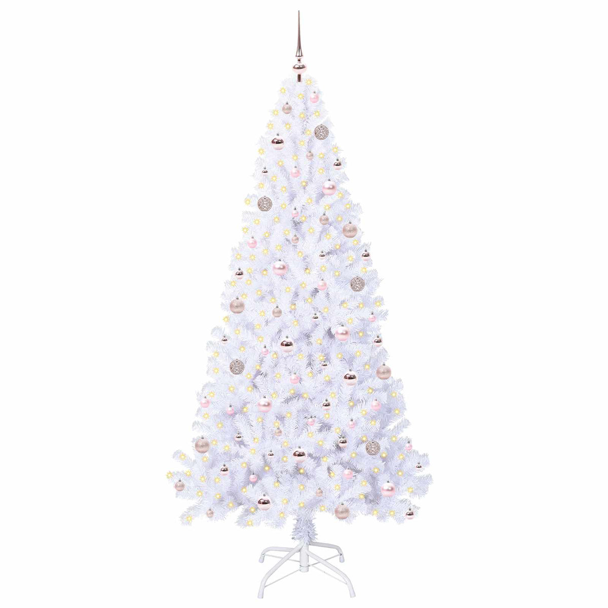 Artificial Christmas Tree with Stand White 210 cm PVC and Steel