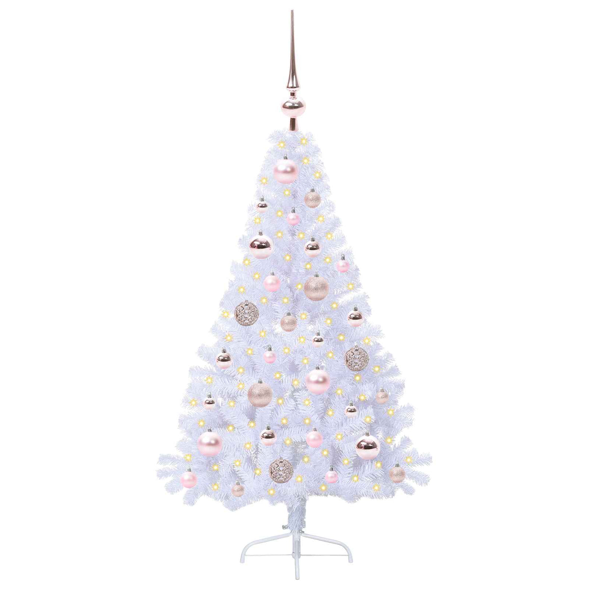 Artificial Christmas Tree with Stand White 120 cm PVC and Steel