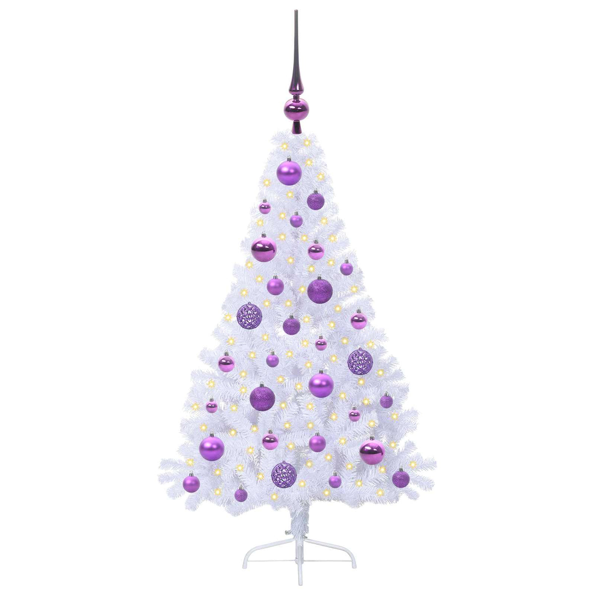 Artificial Christmas Tree with Stand White 120 cm PVC and Steel