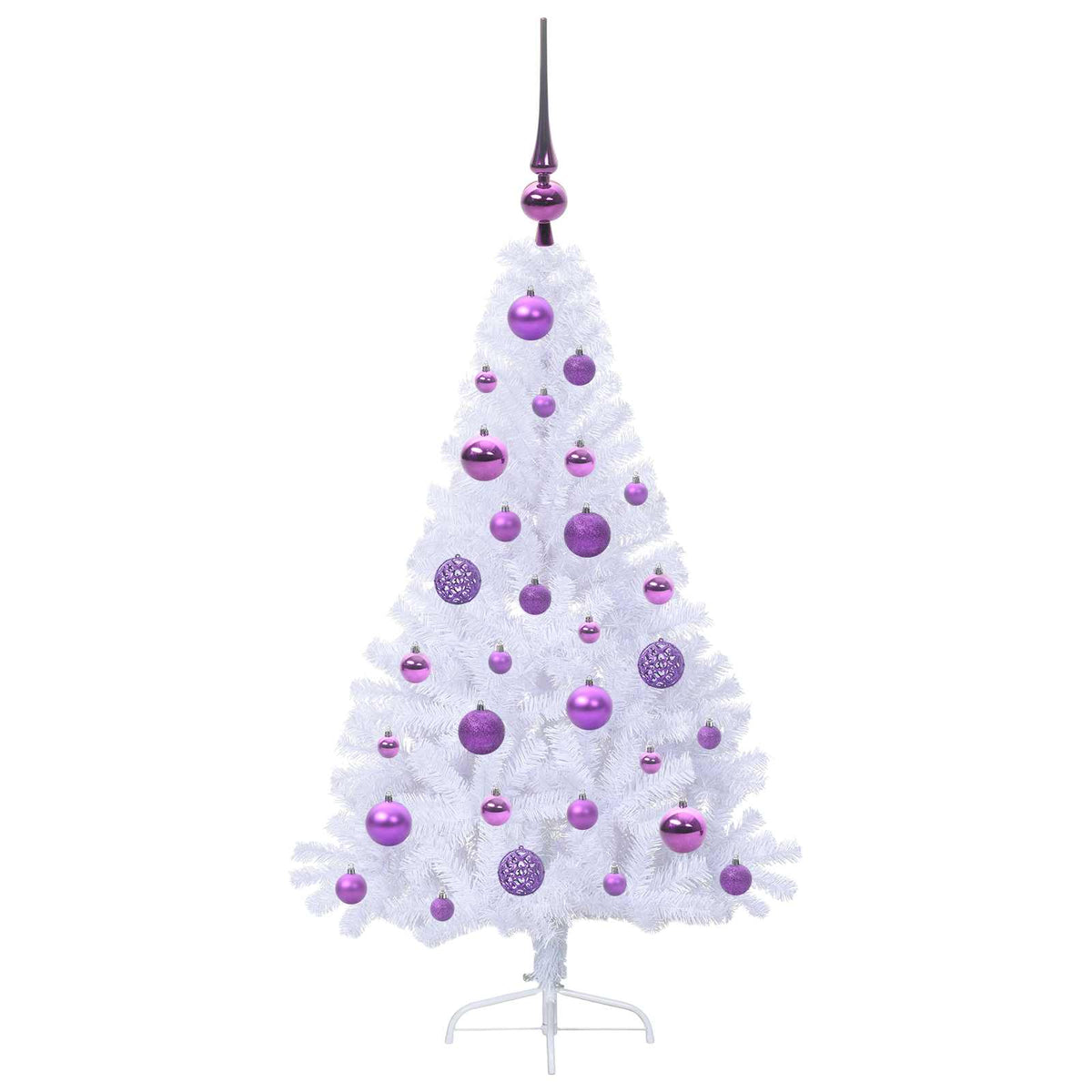 Artificial Christmas Tree with Stand White 120 cm PVC and Steel