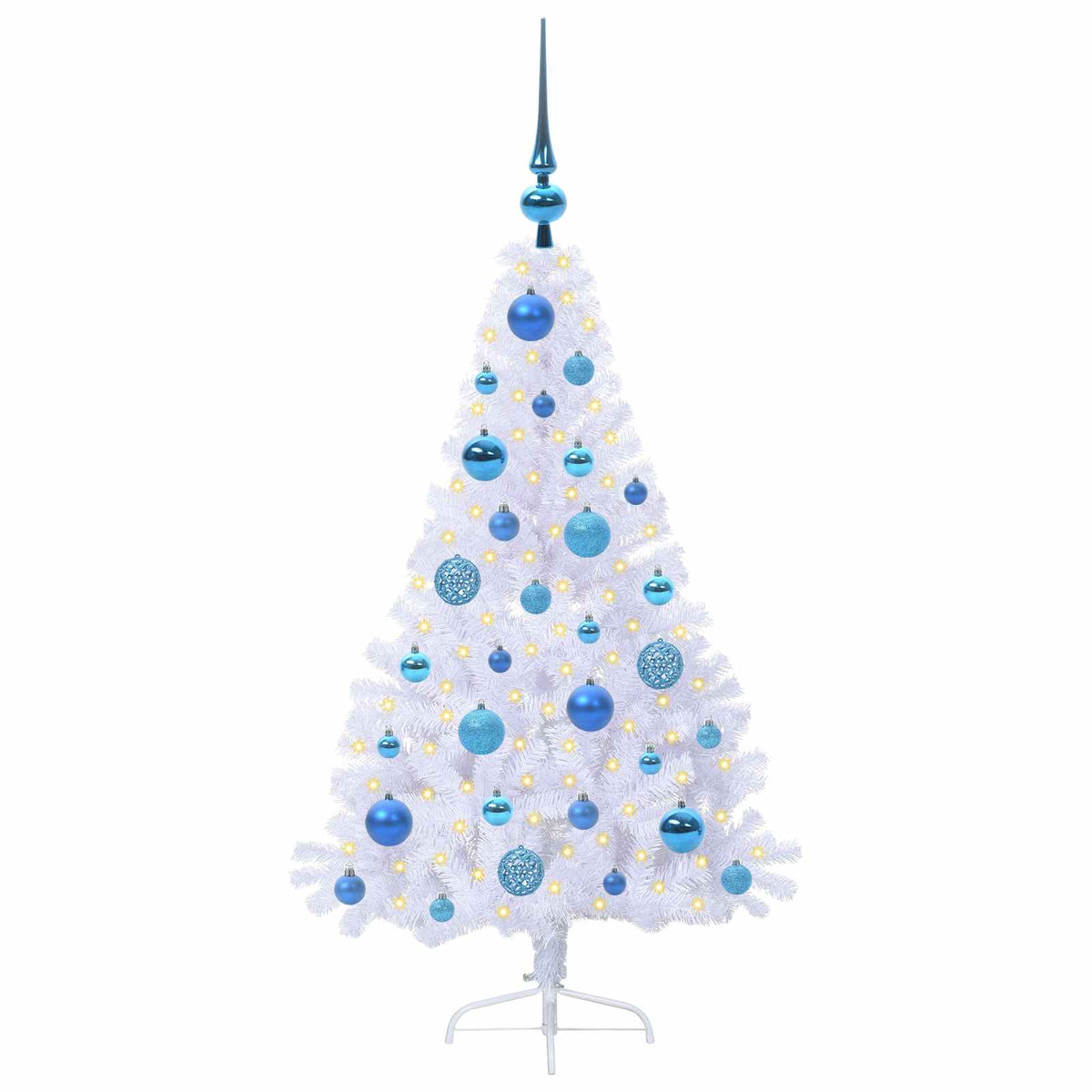 Artificial Christmas Tree with Stand White 120 cm PVC and Steel