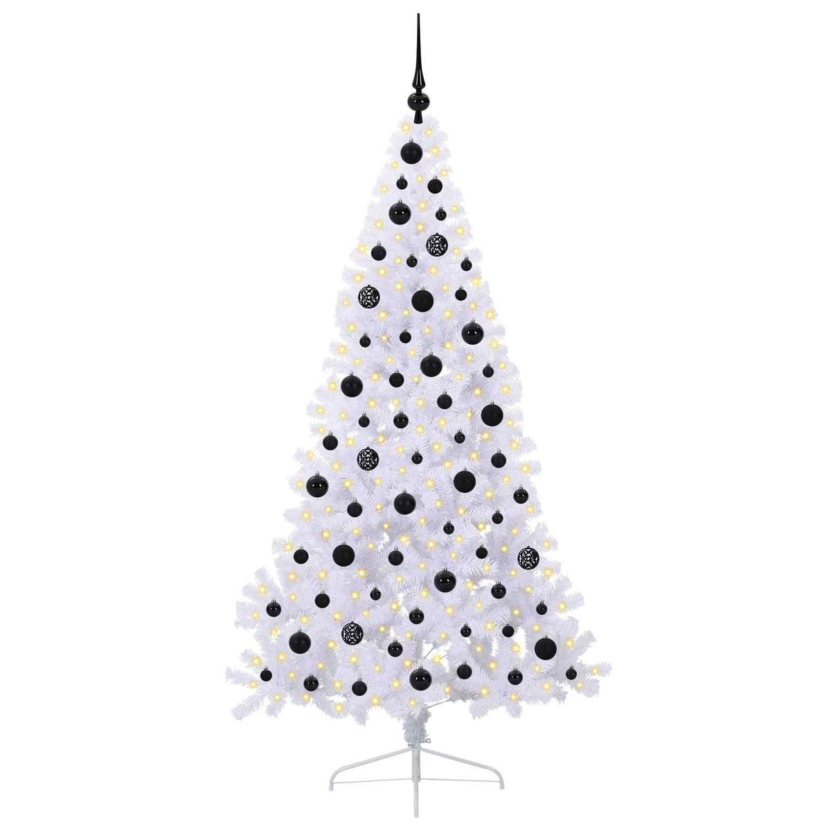 Artificial Christmas Tree with Stand White 180 cm PVC and Steel