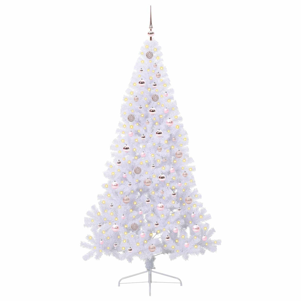 Artificial Christmas Tree with Stand White 210 cm PVC and Steel