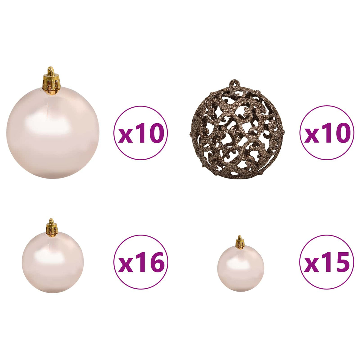 Artificial Christmas Tree White 240 cm PVC and Steel