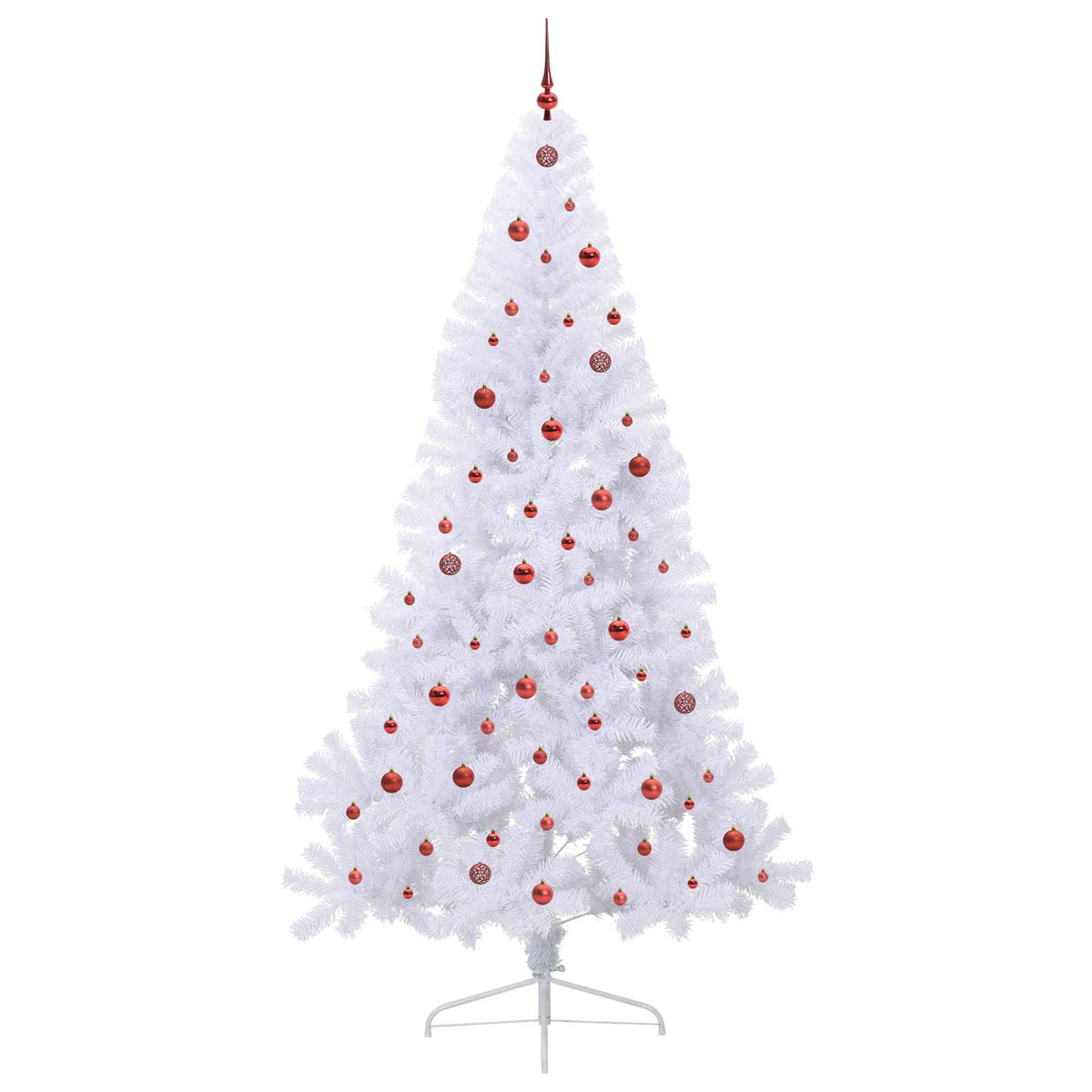 Artificial Christmas Tree White 240 cm PVC and Steel