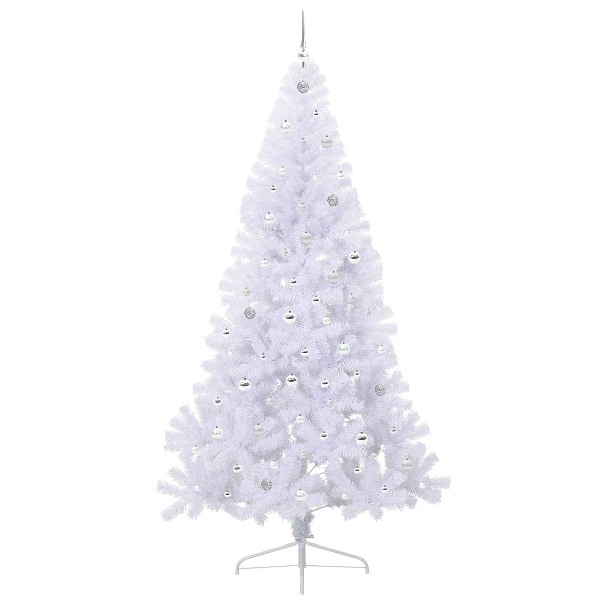 Artificial Christmas Tree White 240 cm PVC and Steel