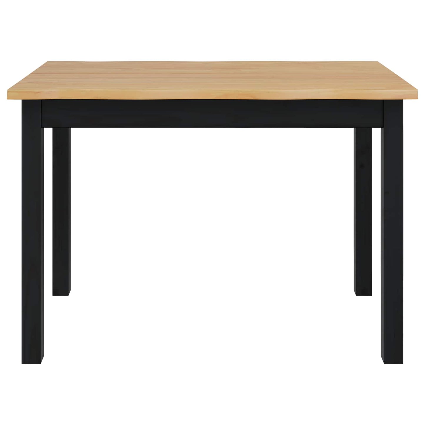 Dining Table EKAI Black 112 x 70 x 76.5 cm Solid Pine Wood