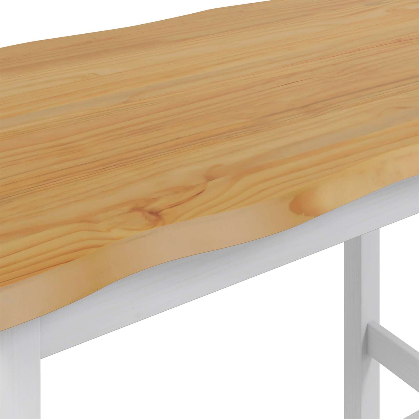 High Bar Table EKAI White 112 x 70 x 91 cm Solid Pine Wood
