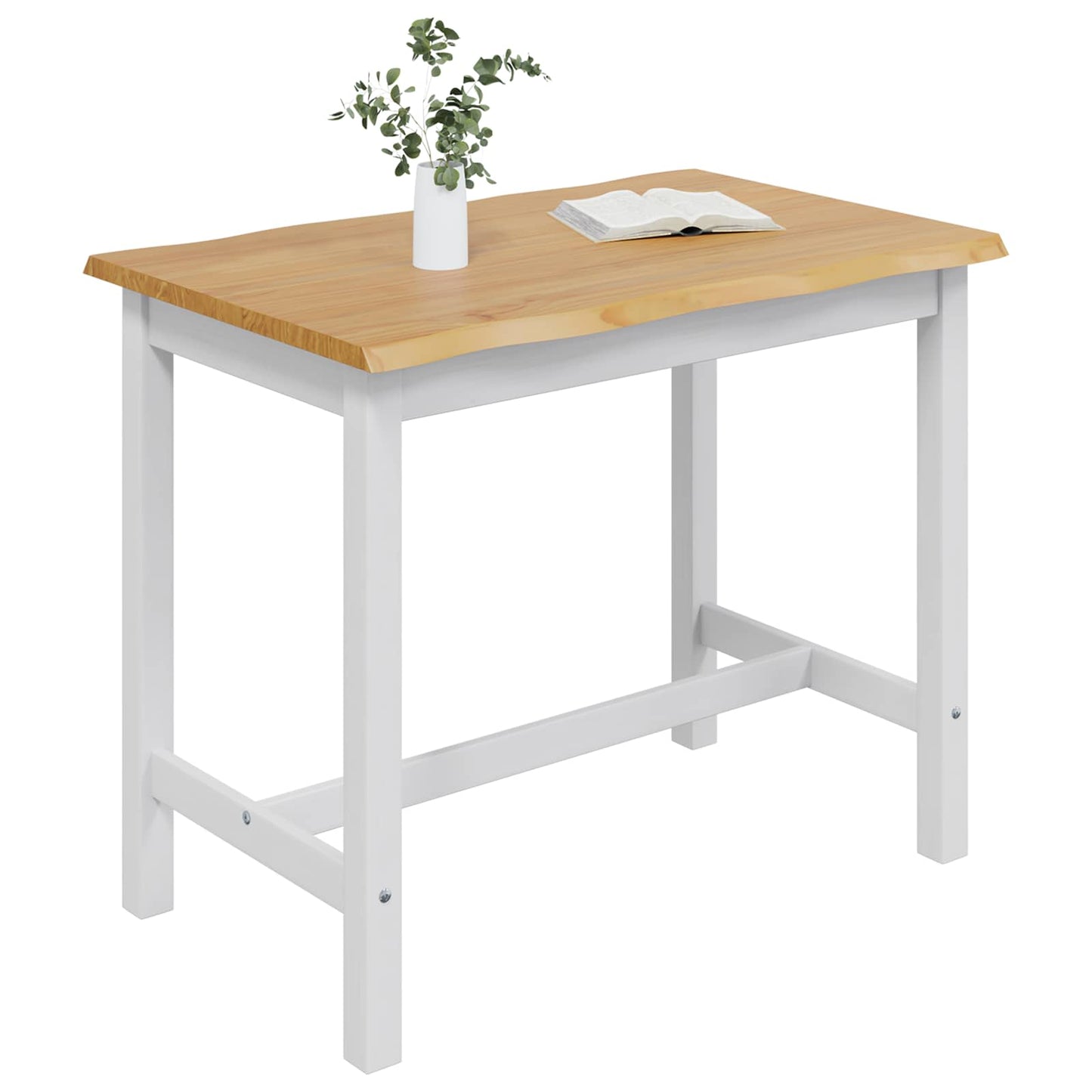 High Bar Table EKAI White 112 x 70 x 91 cm Solid Pine Wood
