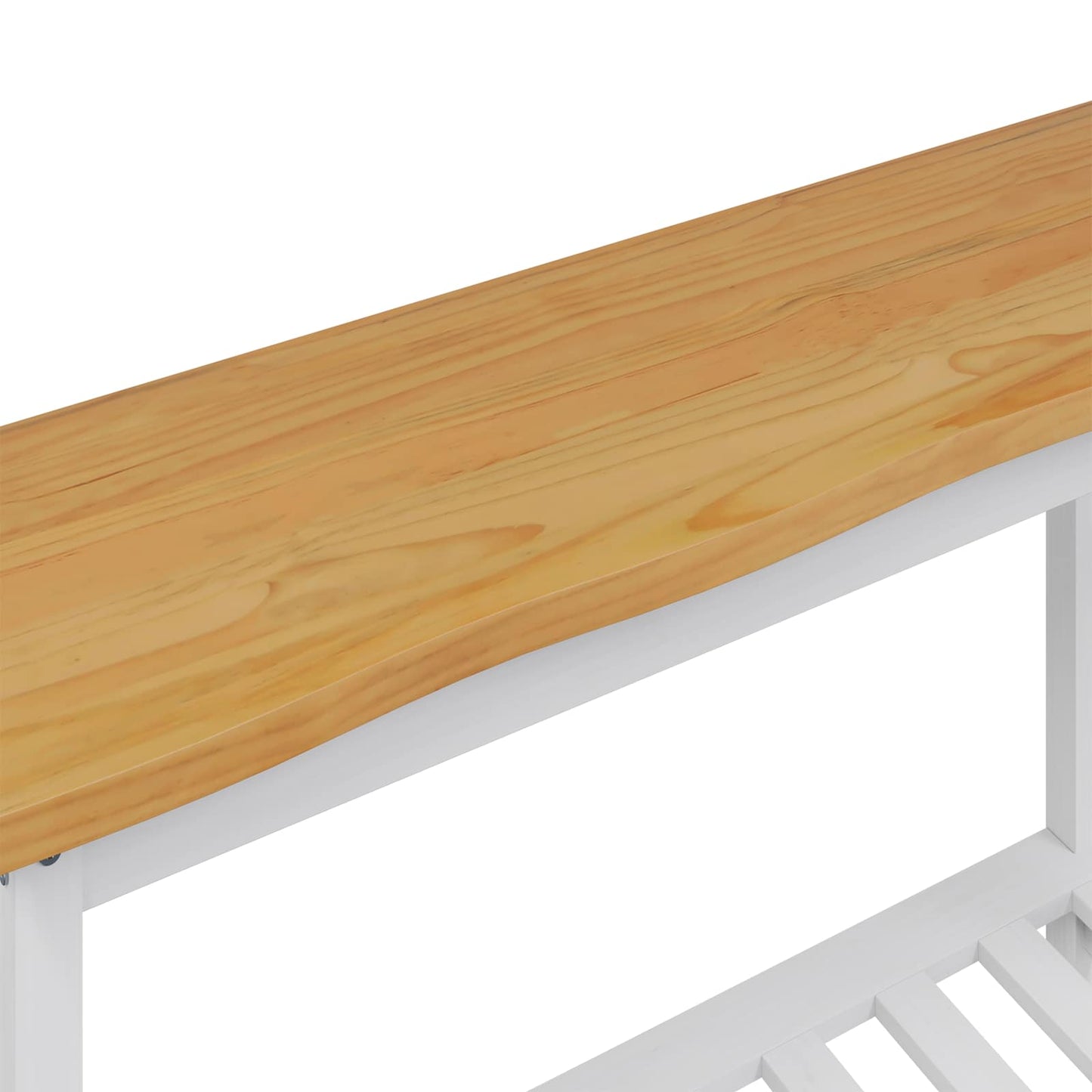 Console Table EKAI White 112 x 35 x 76 cm Solid Pine Wood