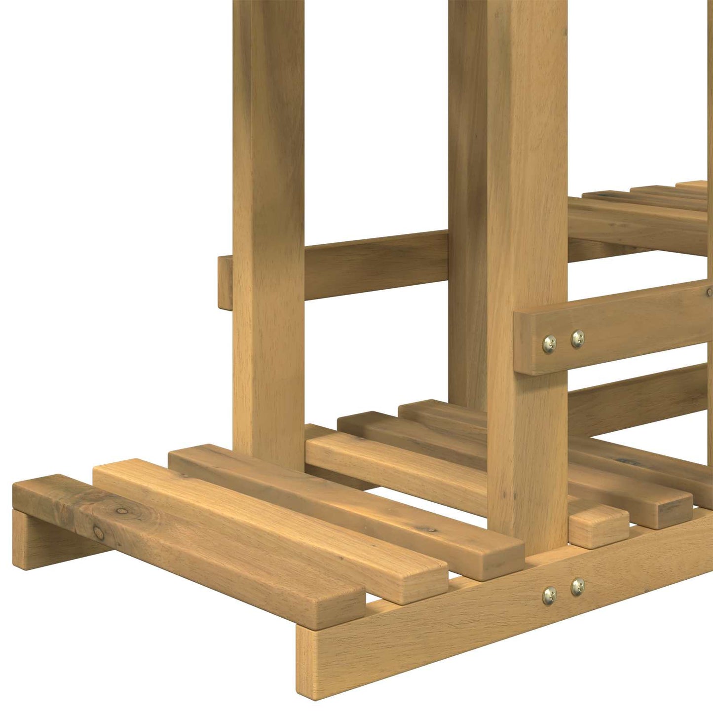 Plant Stand White 93.5 x 25 x 91.5 cm Solid Acacia Wood