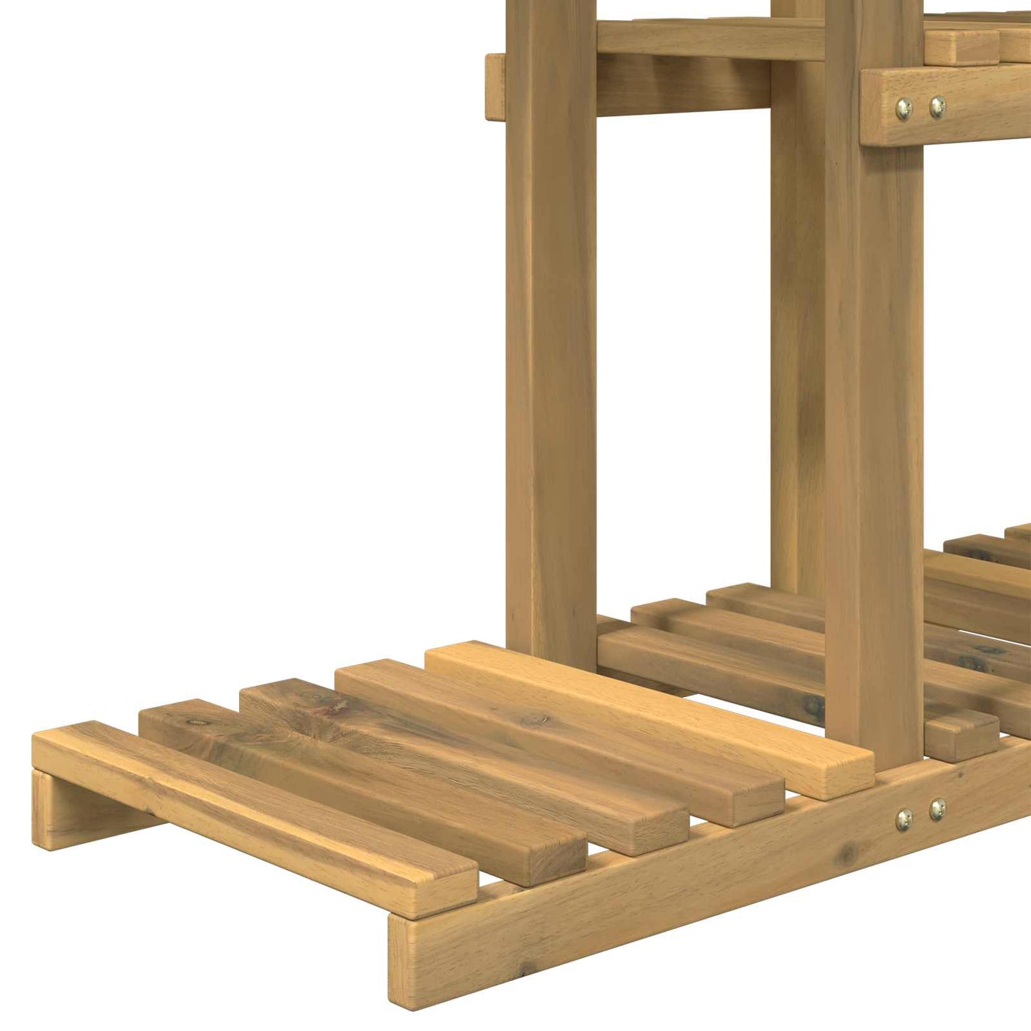 Plant Stand White 68 x 23.5 x 140 cm Solid Acacia Wood