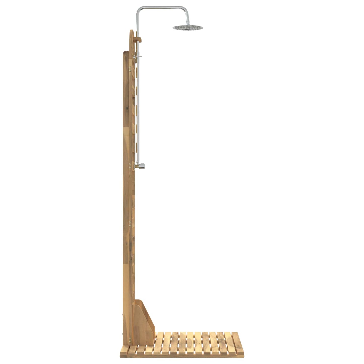 Outdoor Shower 225 cm Solid Acacia Wood and Stainless Steel