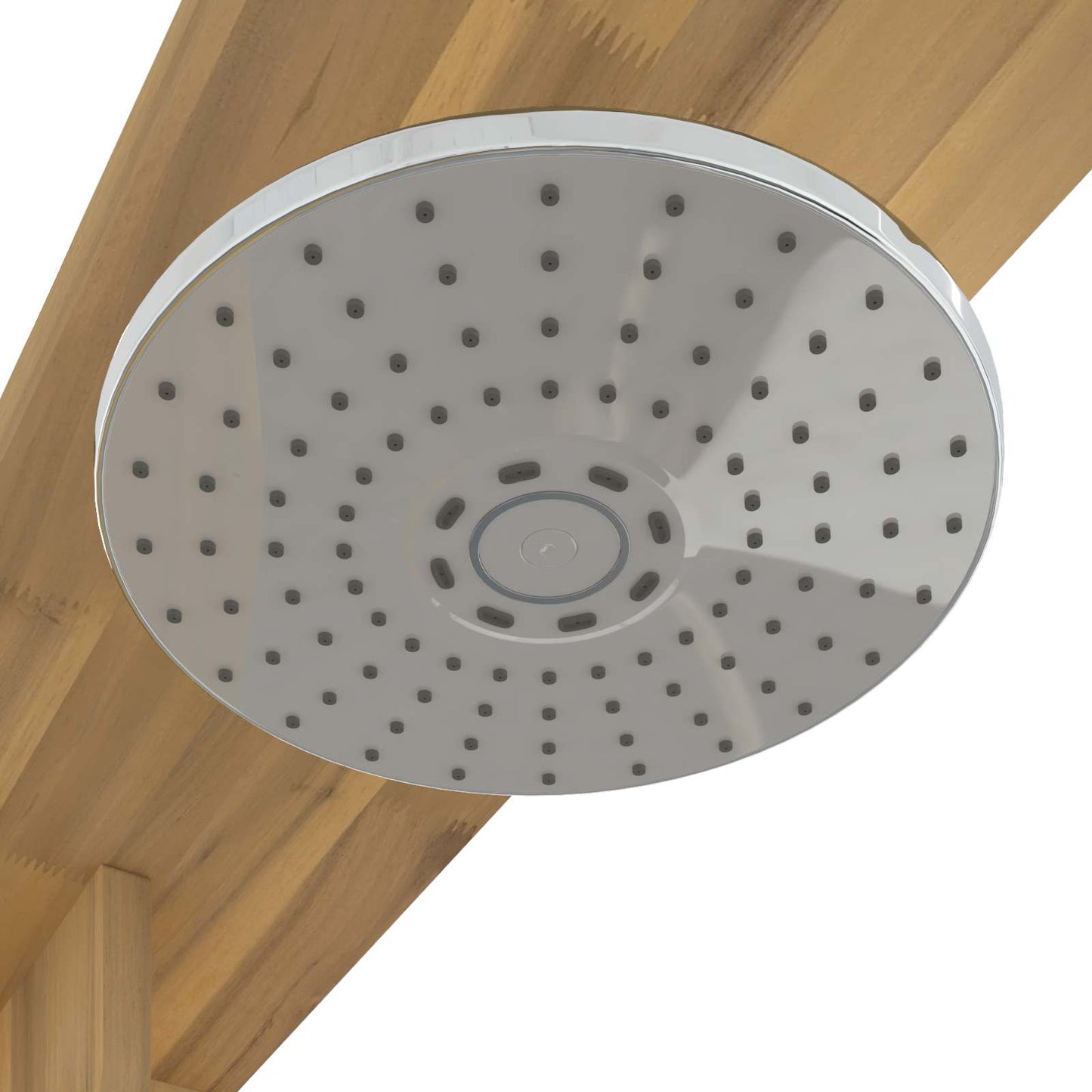 Outdoor Shower 219 cm Solid Acacia Wood and Stainless Steel