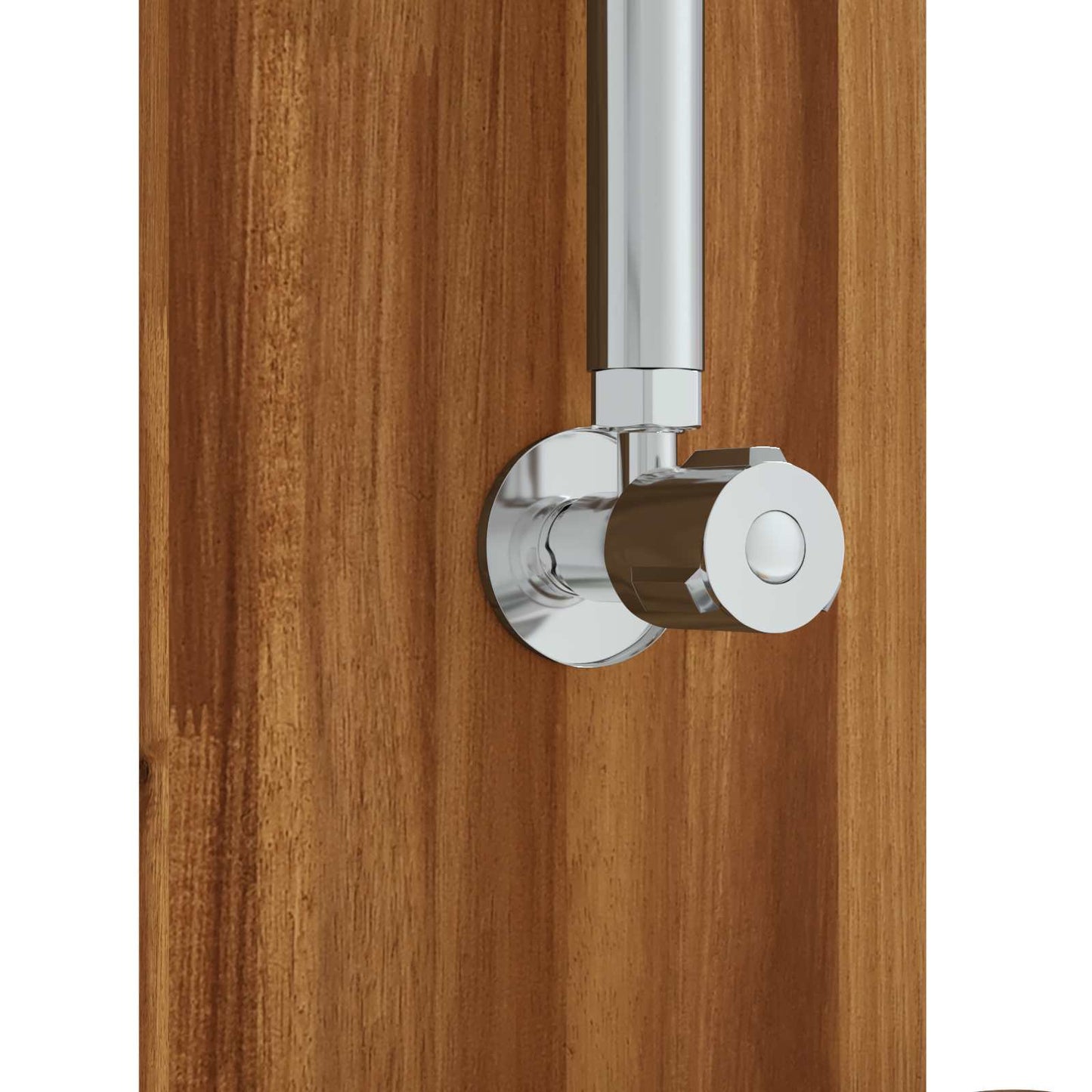 Outdoor Shower 257 cm Solid Acacia Wood and Stainless Steel