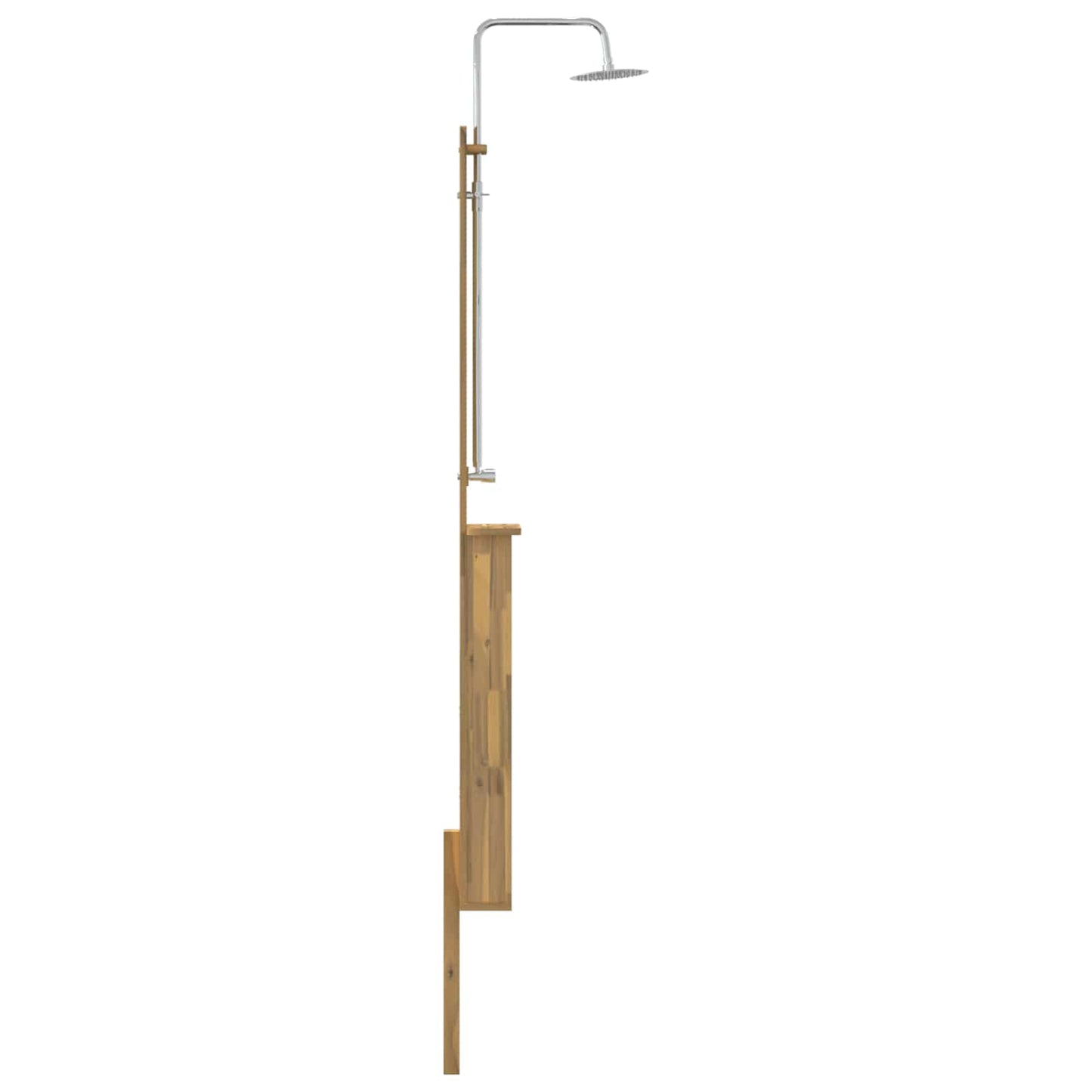 Outdoor Shower 257 cm Solid Acacia Wood and Stainless Steel