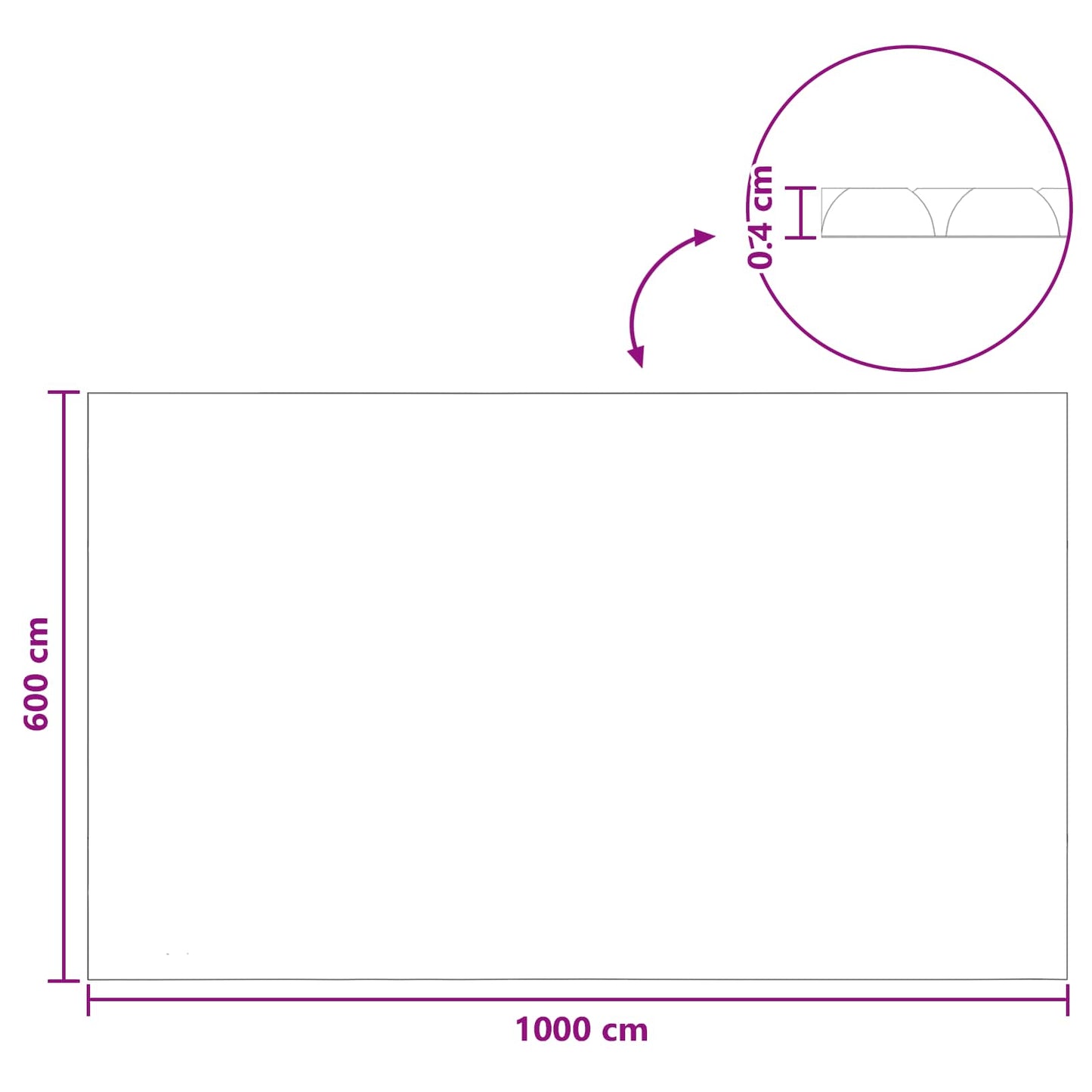 Solar Pool Cover Heavy Quality 1000 x 600 cm 200 μm Square PE