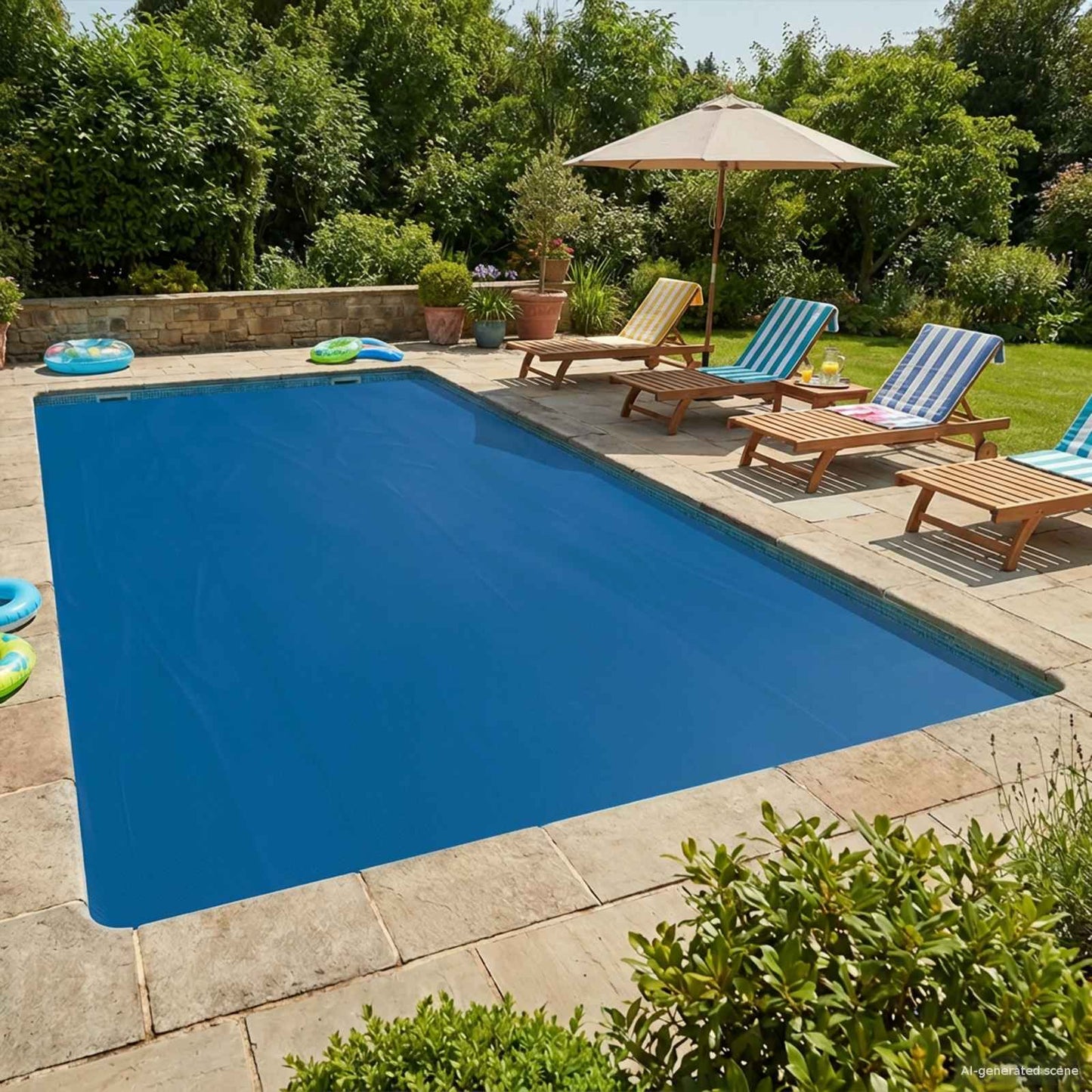Solar Pool Cover Heavy Quality 488 x 244 cm 200 μm Square PE