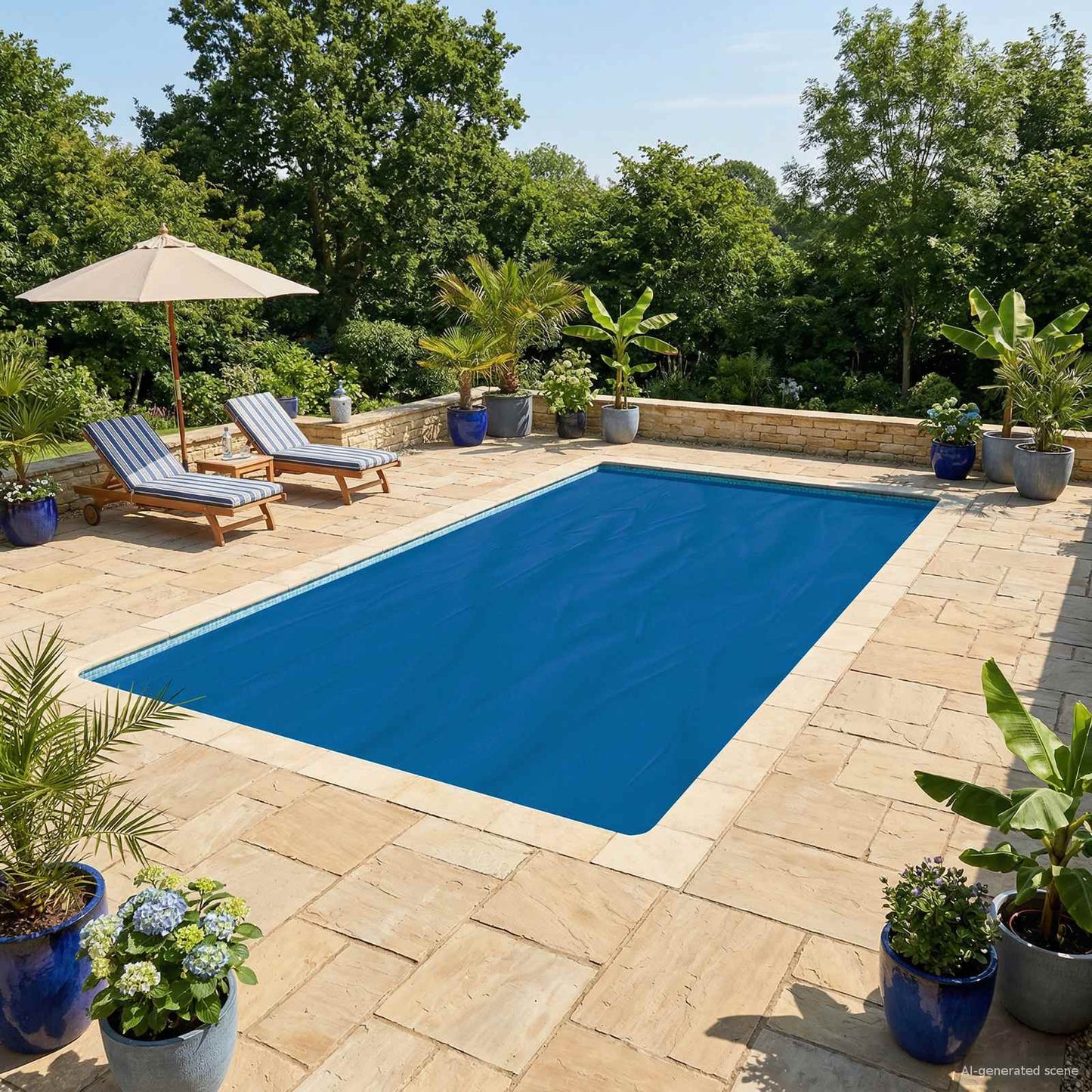 Solar Pool Cover Heavy Quality 800 x 500 cm 200 μm Square PE
