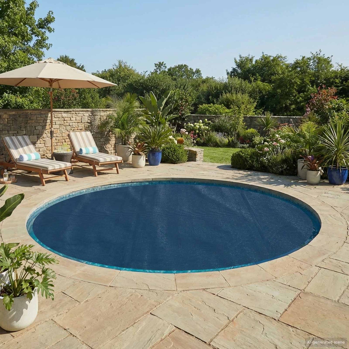 Solar Pool Cover Heavy Quality Ø 488 cm 200 μm Round PE