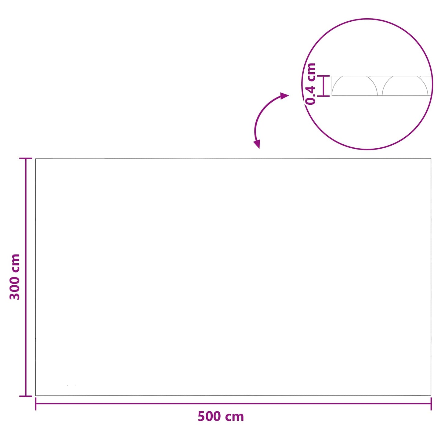 Solar Pool Cover Extra Heavy 500 x 300 cm 400 μm Square PE Blue