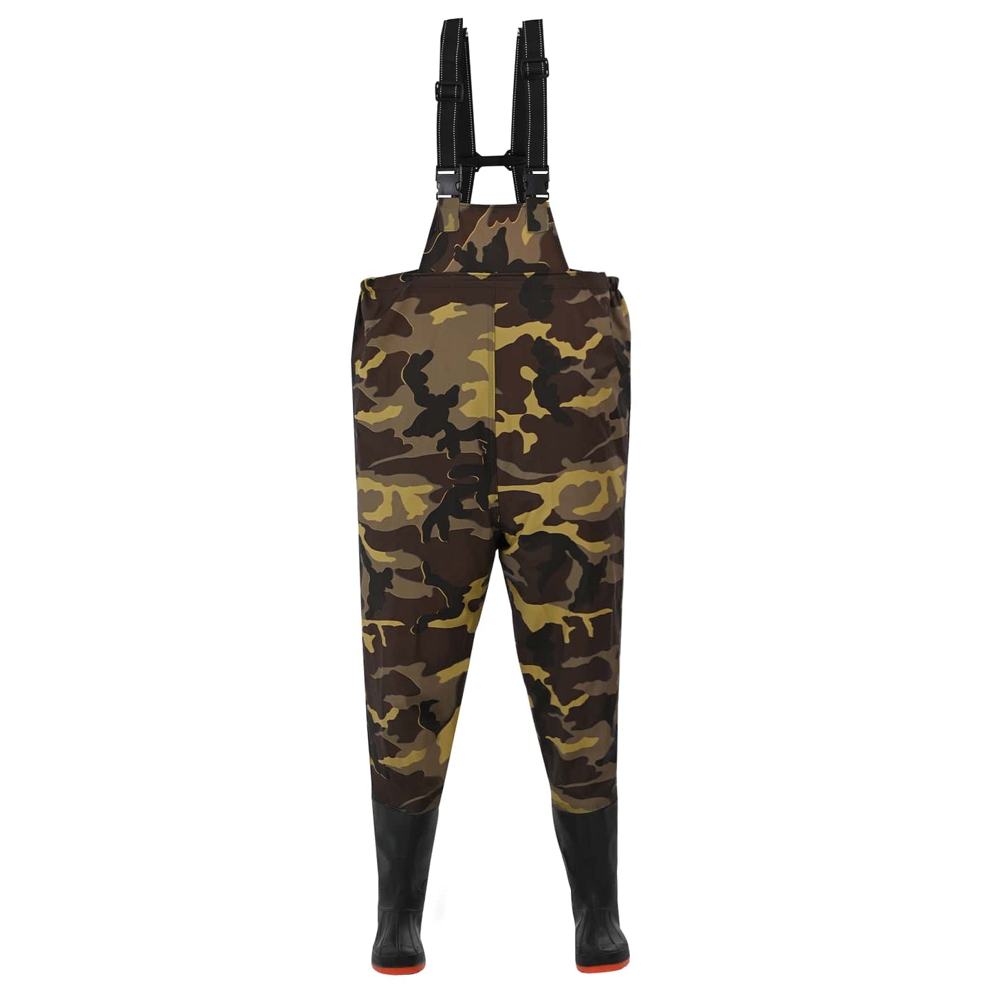 Chest Waders with Boots PVC Coated Polyester Size 39 Camouflage