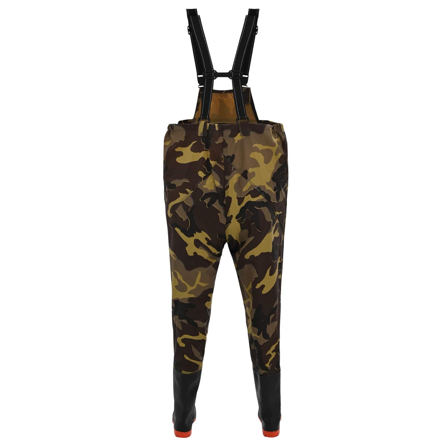 Chest Waders with Boots PVC Coated Polyester Size 45 Camouflage