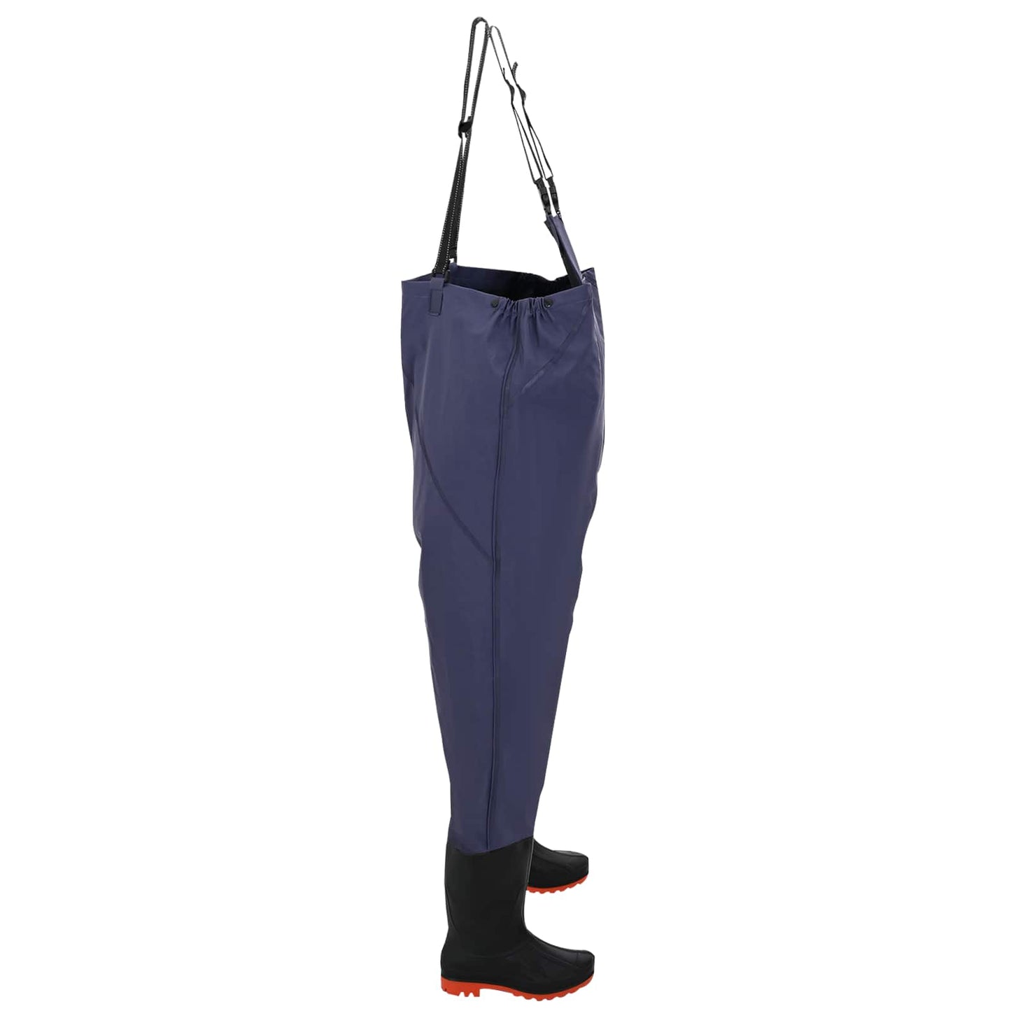 Chest Waders with Boots PVC Coated Polyester Size 44 Blue