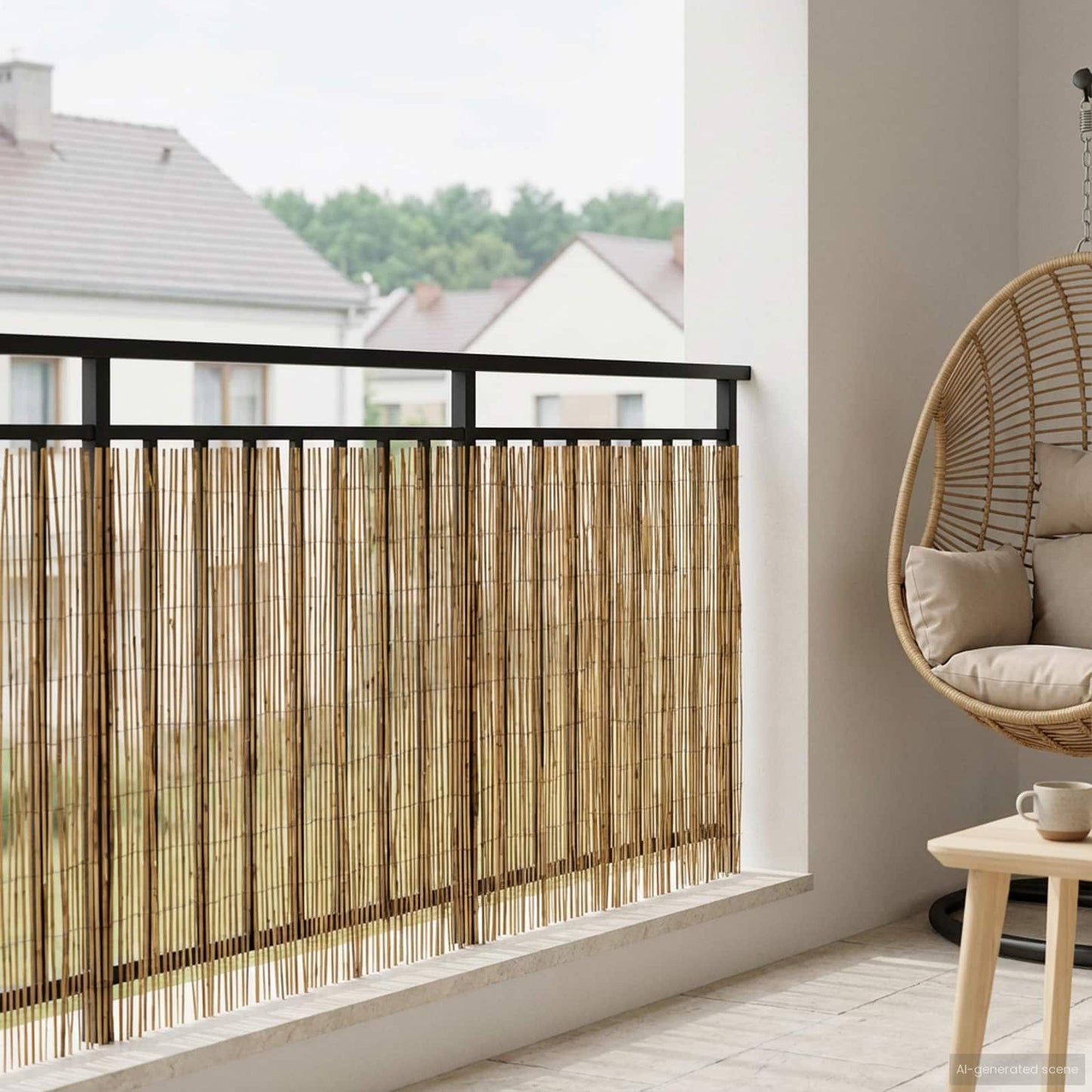 Garden Fence Carbonized 600 x 90 cm Reed