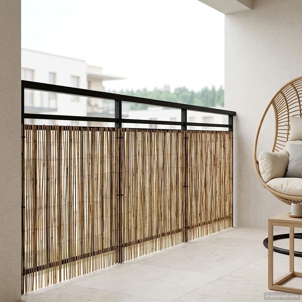 Garden Fence Carbonized 500 x 80 cm Reed