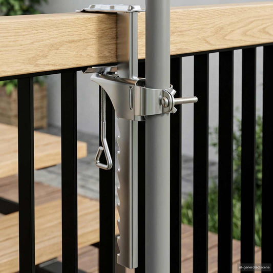 Parasol Base Silver Steel