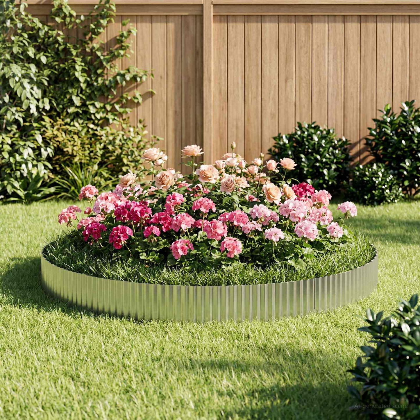 Lawn Edging 10 m x 30 cm Galvanised Steel Silver