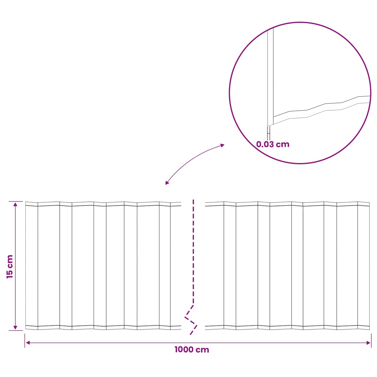 Lawn Edging 10 m x 15 cm Galvanised Steel Silver