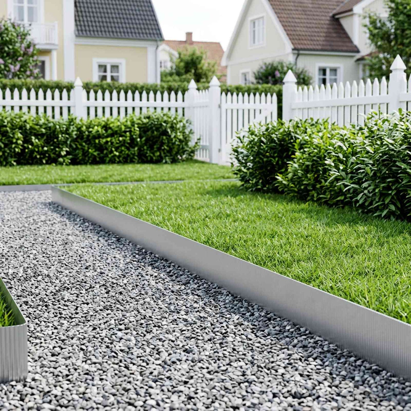 Lawn Edging 5 m x 15 cm Galvanised Steel Silver