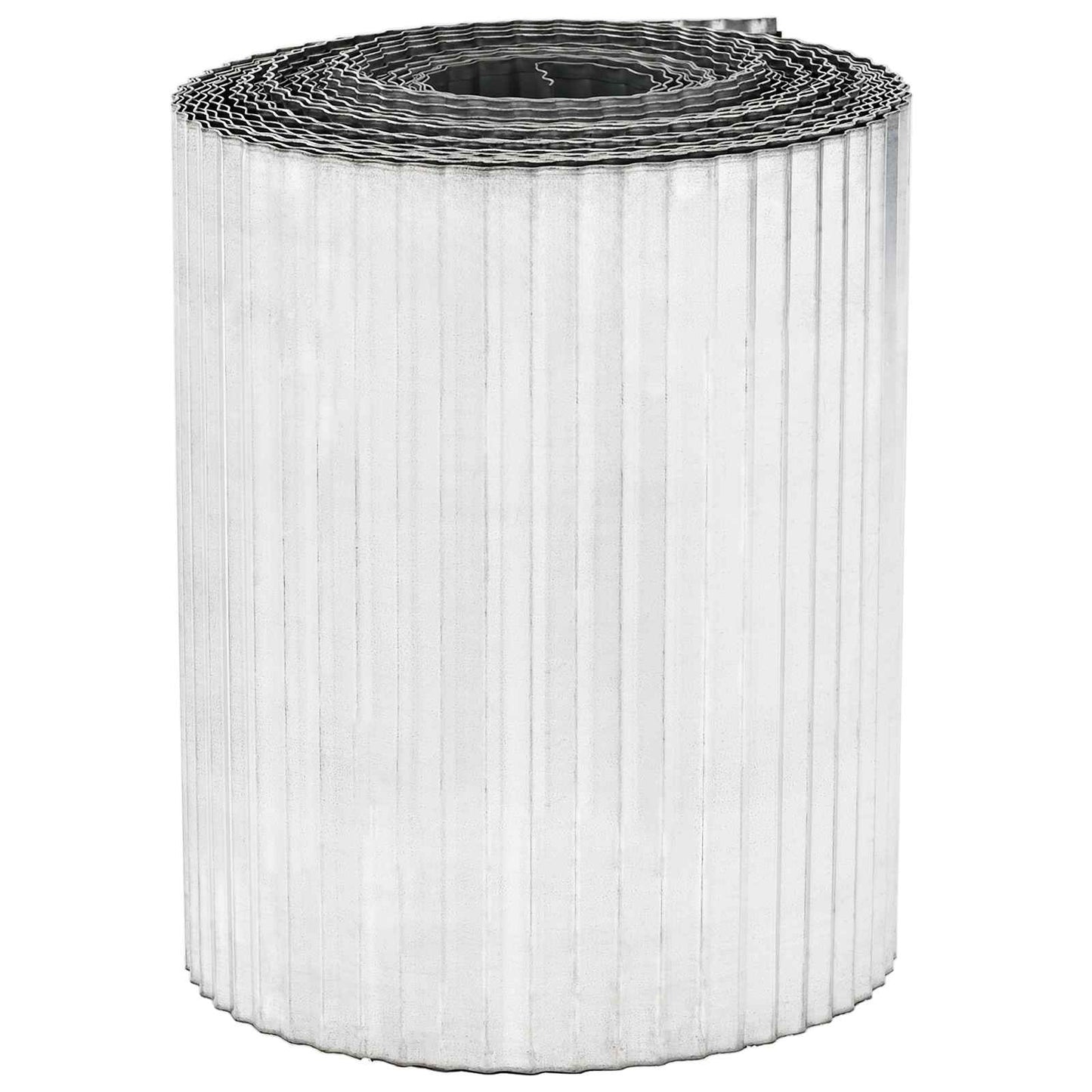 Lawn Edging 5 m x 20 cm Galvanised Steel Silver