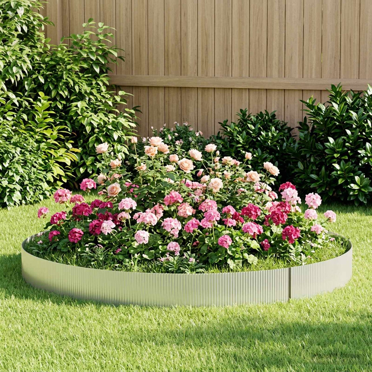 Lawn Edging 10 m x 25 cm Galvanised Steel Silver