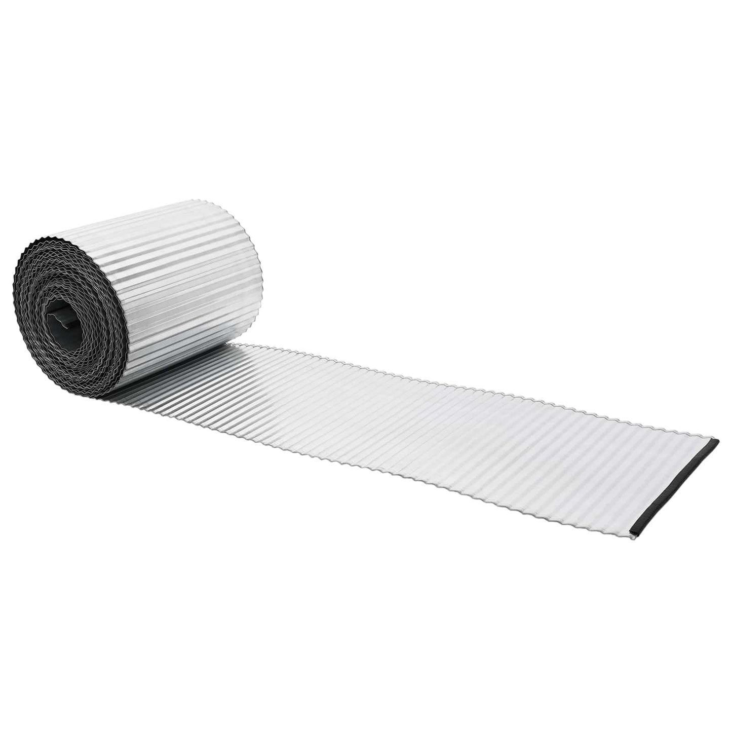 Lawn Edging 20 m x 10 cm Galvanised Steel Silver