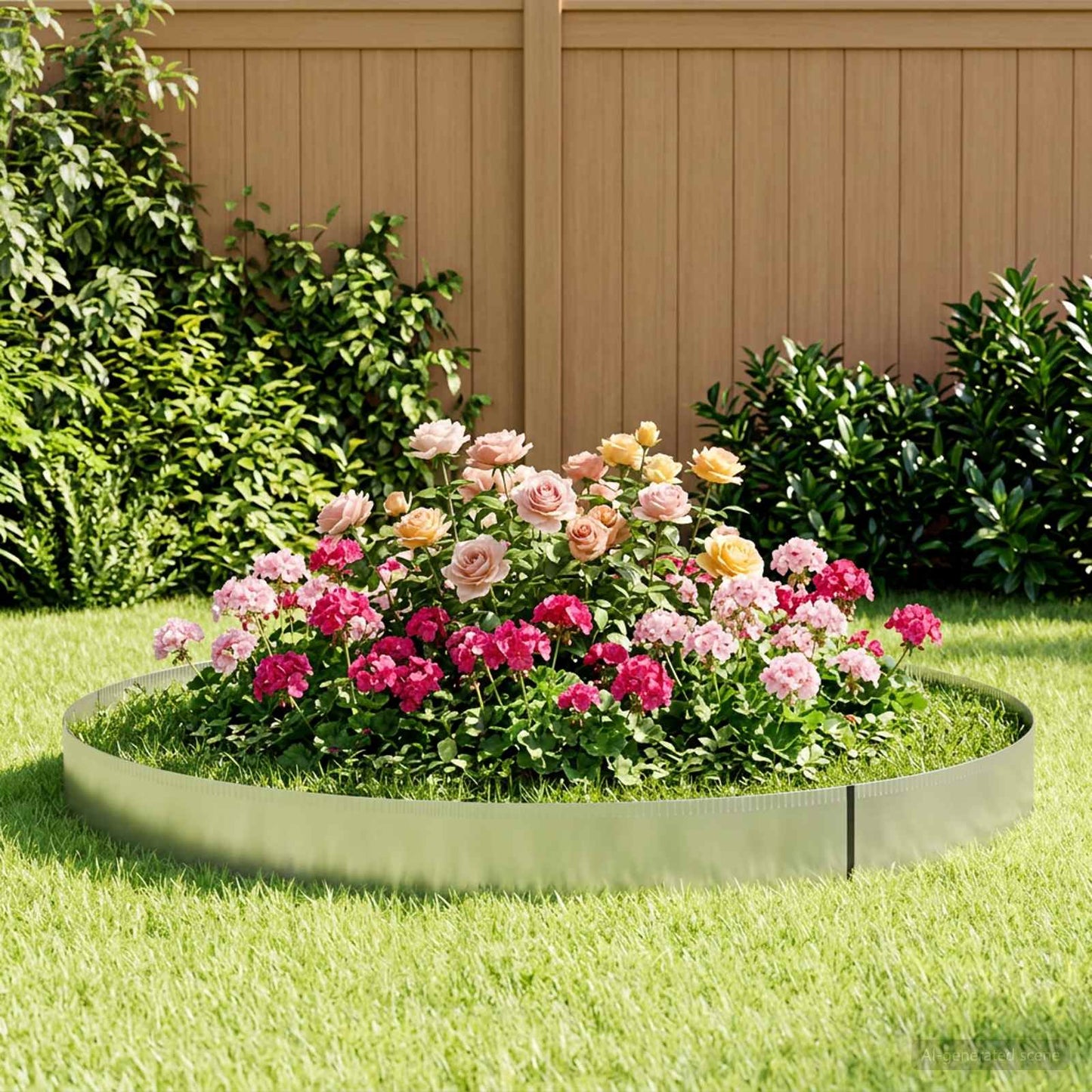 Lawn Edging 5 m x 10 cm Galvanised Steel Silver