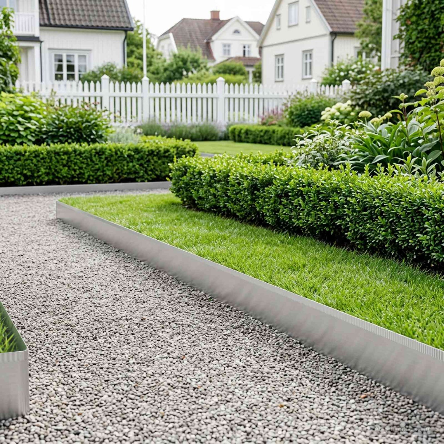 Lawn Edging 20 m x 25 cm Galvanised Steel Silver
