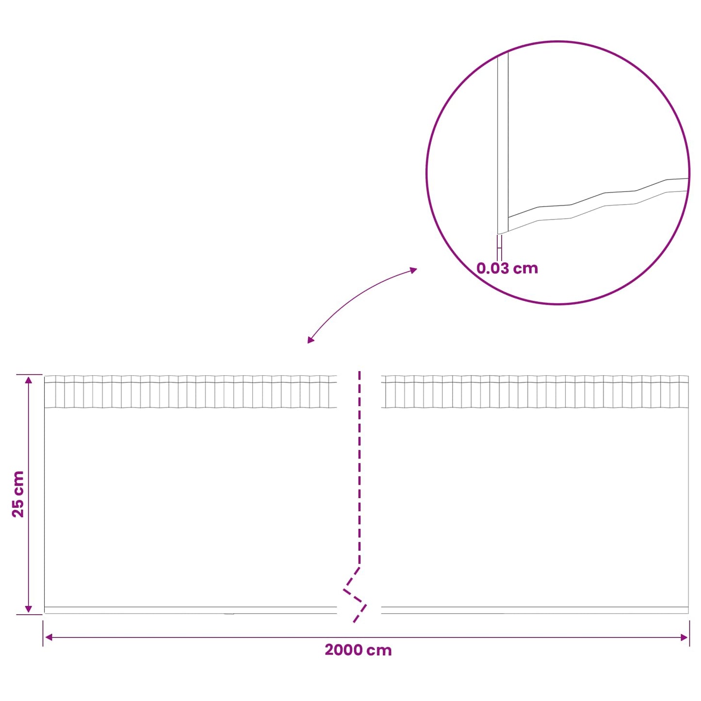 Lawn Edging 20 m x 25 cm Galvanised Steel Silver